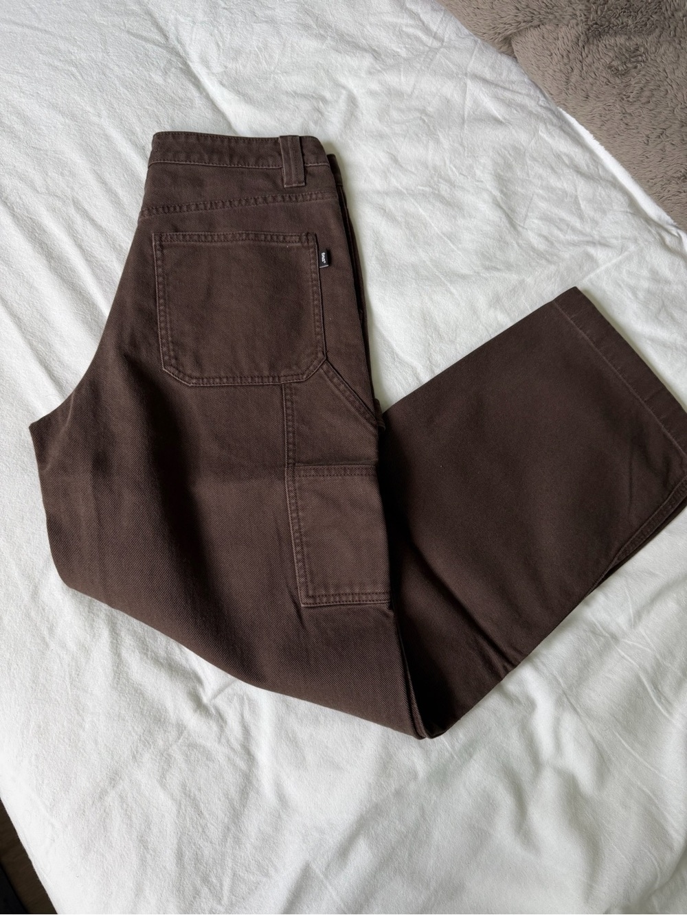 Aritzia Women's Wide-Leg Utility Pants in Chocolate Brown